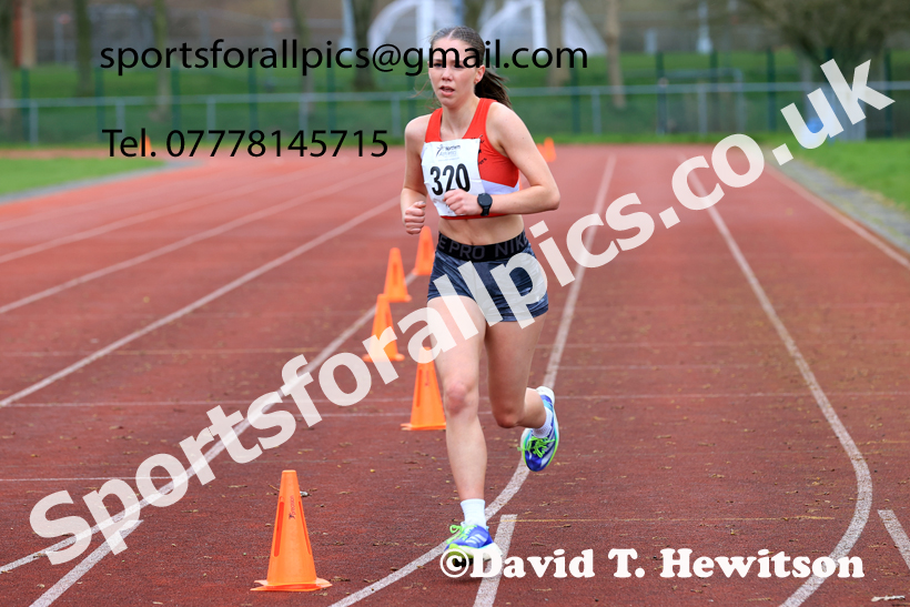 Womens Under-17s Young Athletes 5k, 2026 Northern Mens 12 and Womens 6 Stage Road Relays and Young Athletes 5k, Sheepmount Stadium, Carlisle. Photo: David T. Hewitson/Sports for All Pics